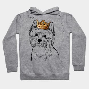 West Highland White Terrier Westie Dog King Queen Wearing Crown Hoodie